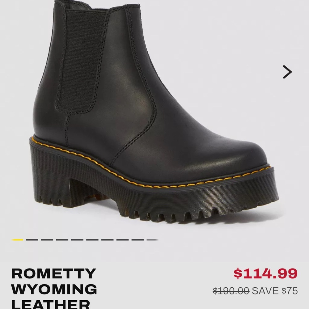 Rometty Wyoming Leather Black Boots NWOT